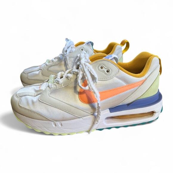 Nike Air Max Dawn DX3717-100 Sneakers Trainers 9 White Neon Fun Athletic Workout - Picture 3 of 8